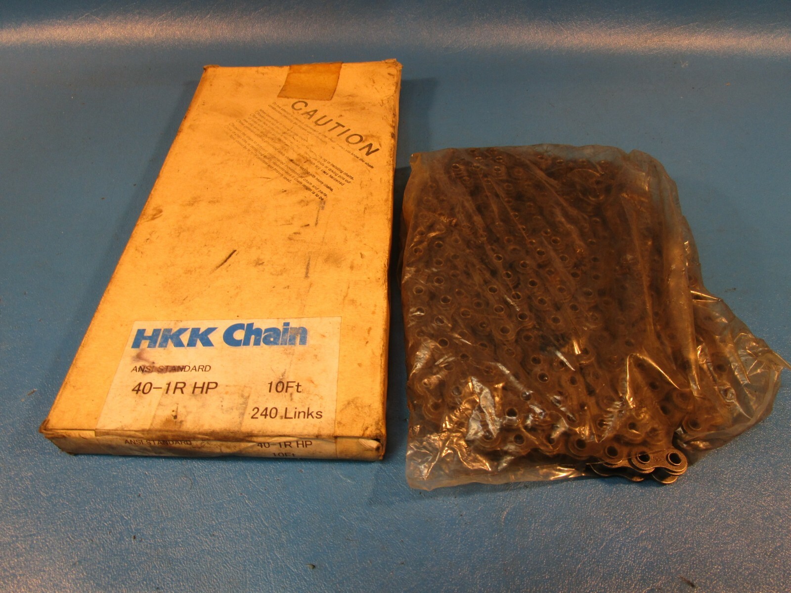 HKK, 40-1R HP, #40 Roller Chain, 10′, 240 Links, Japan (Morse, Rex, Tsubaki)