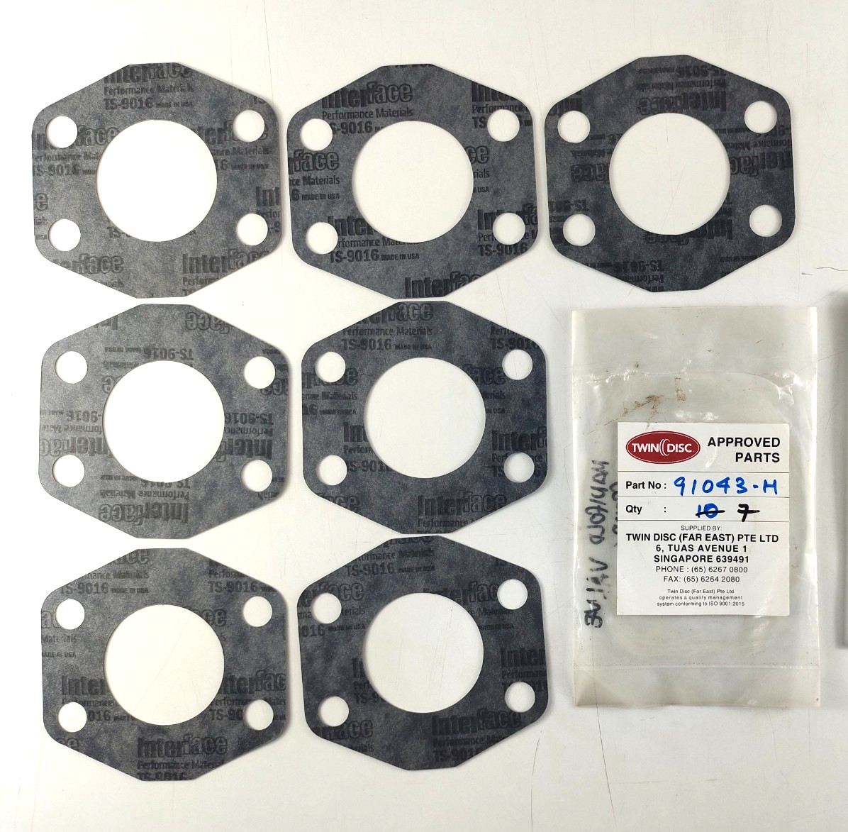 Packing P/N 91043-H For Twin Disc ( Pack of 6 )
