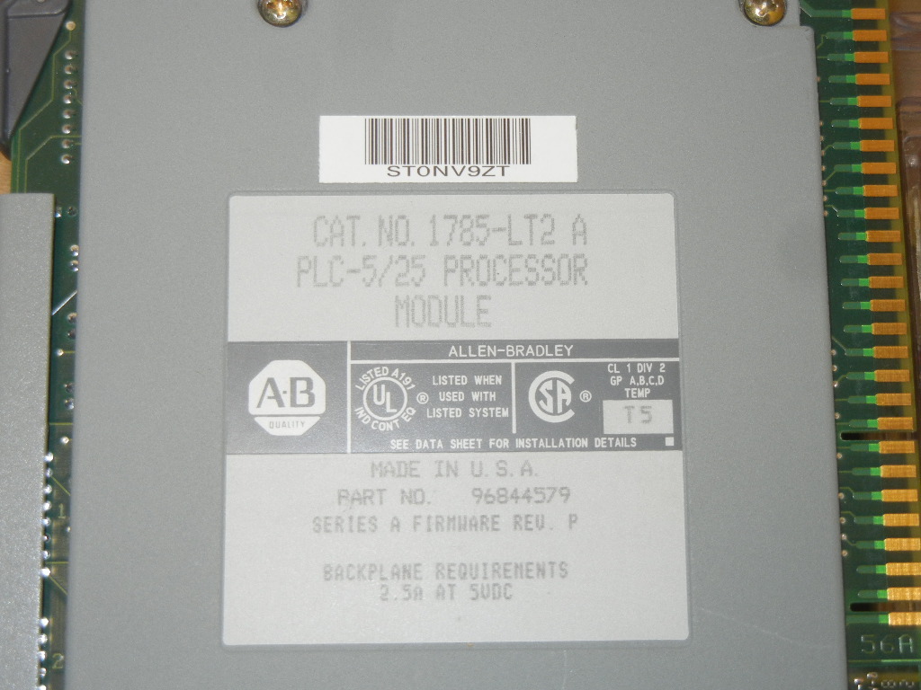 ALLEN BRADLEY 1785-LT2 SER. A USED PLC-5/25 PROCESSOR MODULE 1785LT2