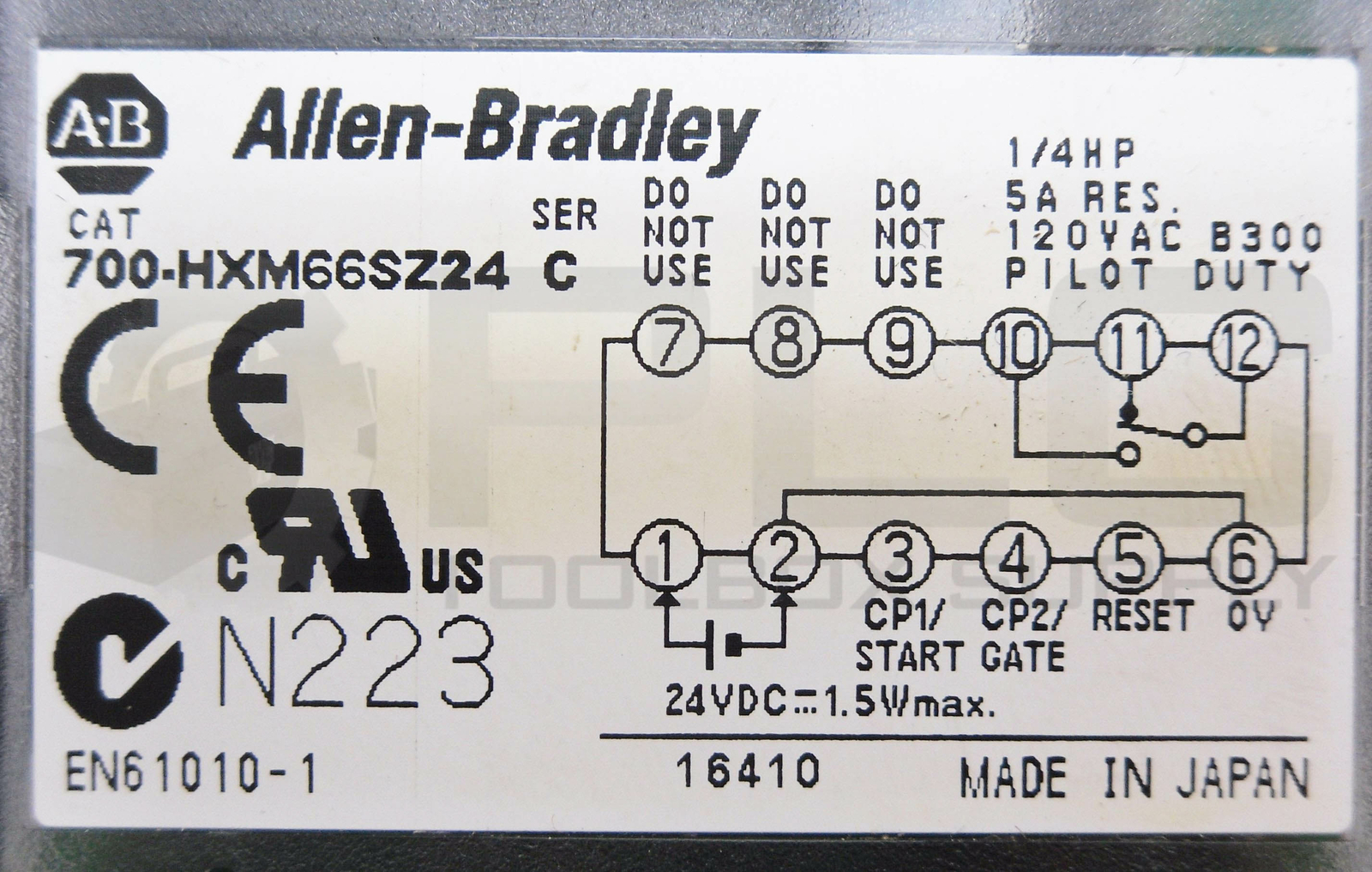 NEW ALLEN BRADLEY 700-HXM66SZ24 SER C COUNTER TIMER MULTIFUNCTION 0.0S-9999H 24V
