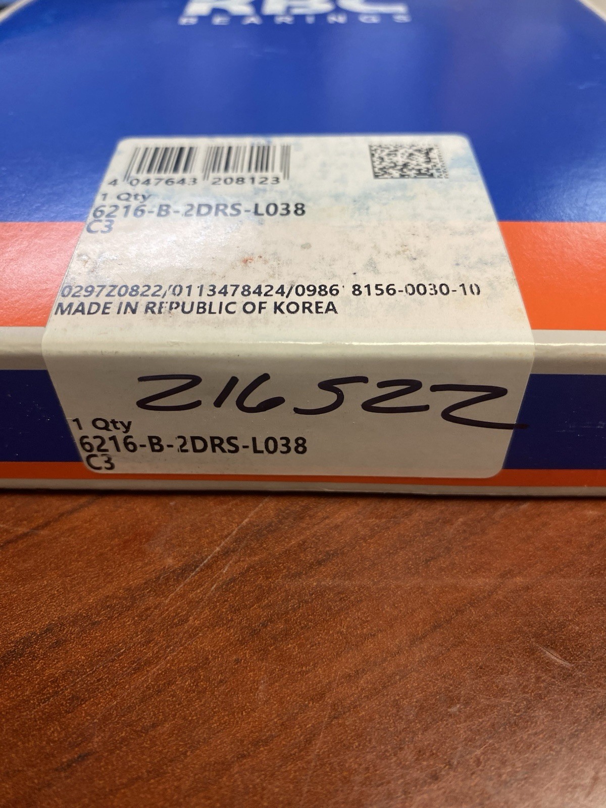 KBC 6216-B-2DRS-L038 NEW IN THE BOX QTY 2