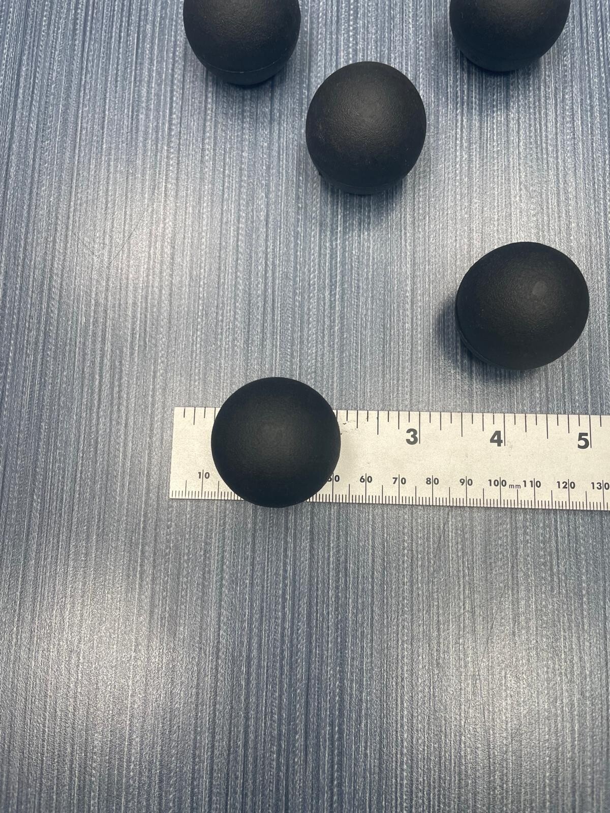Lot of 5 x 1-3/8″ Soft Ball Knob 3/8-16 Steel Zinc Insert Soft Touch Handle