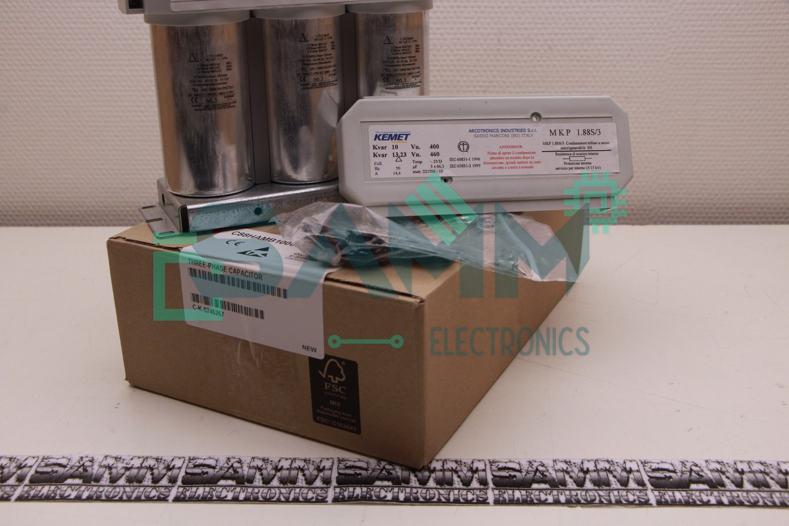 ARCOTRONICS MKP 1.88S/3 ; C88HAMB1000SB00 THREE-PHASE CAPASITOR New
