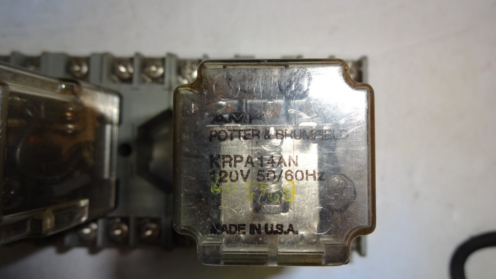 Lot of 2 AMF Potter & Brumfield KRPA-14AN -120 120V Relay W/ Idec Base Sr3p-06