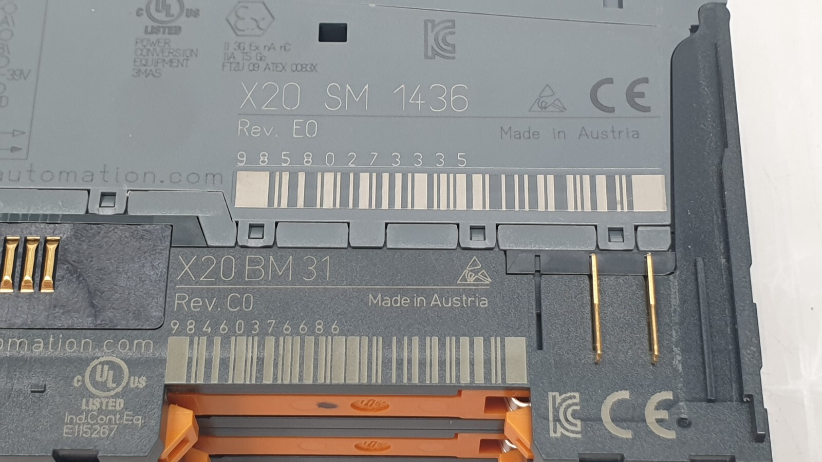 B&R X20 SM 1436 Rev. E0 with X20 BM 31 Base Module – Excellent Condition