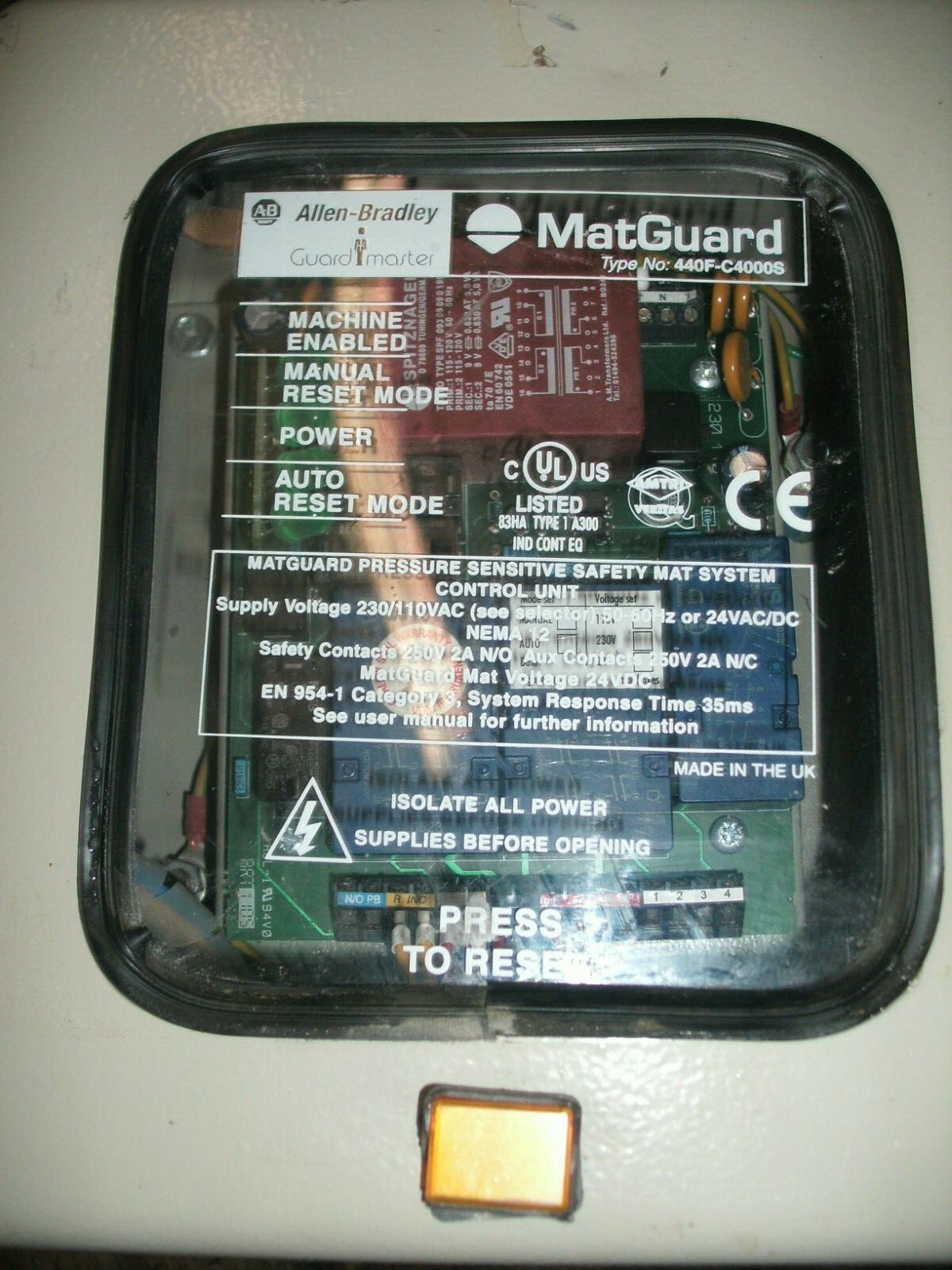 ALLEN BRADLEY 440F-C4000S GUARDMASTER MATGUARD CONTROLLER