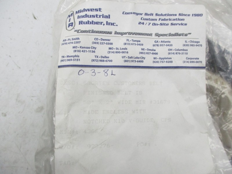 MIDWEST INDUSTRIAL RUBBER 928276 NSMP