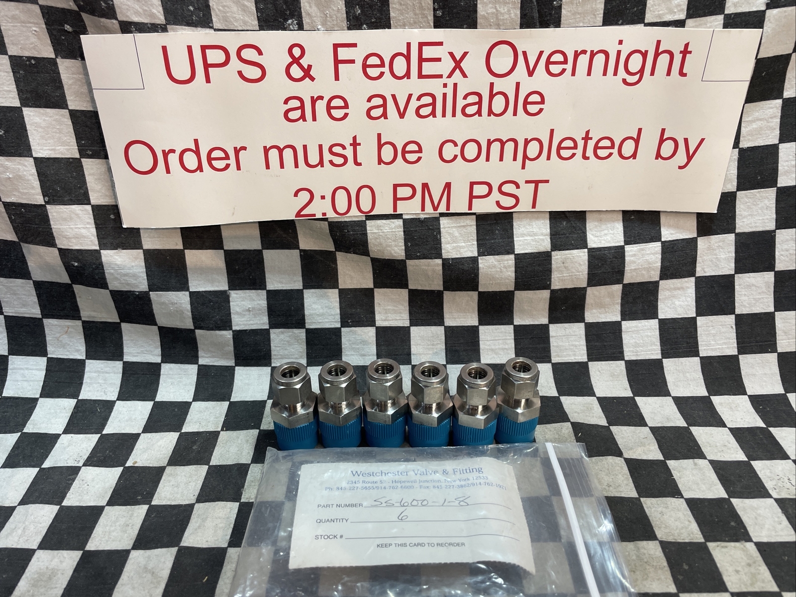 SWAGELOK SS-600-1-8, SS60018 MALE CONECTOR 3/8″, LOT OF 6, SHIPSAMEDAY#1374V5