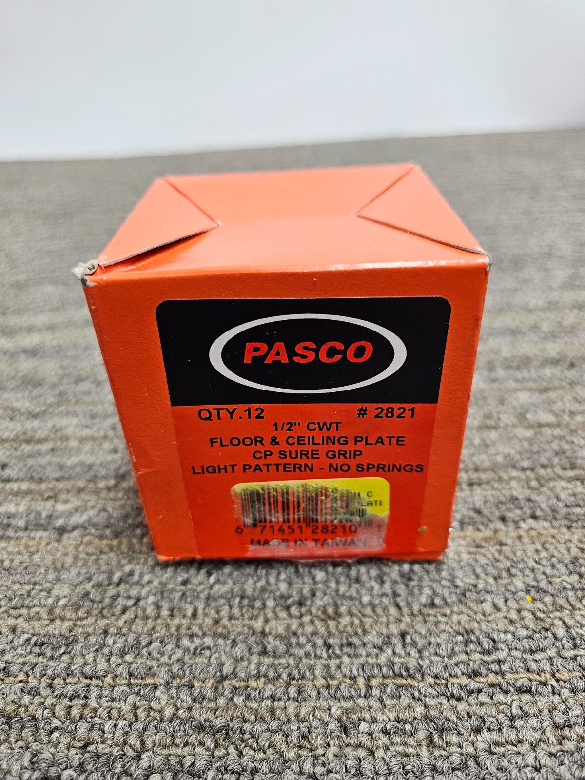 (QTY 12) Pasco 1/2″ CWT Econo Floor Ceiling Plate #2821 CP Sure Grip Light