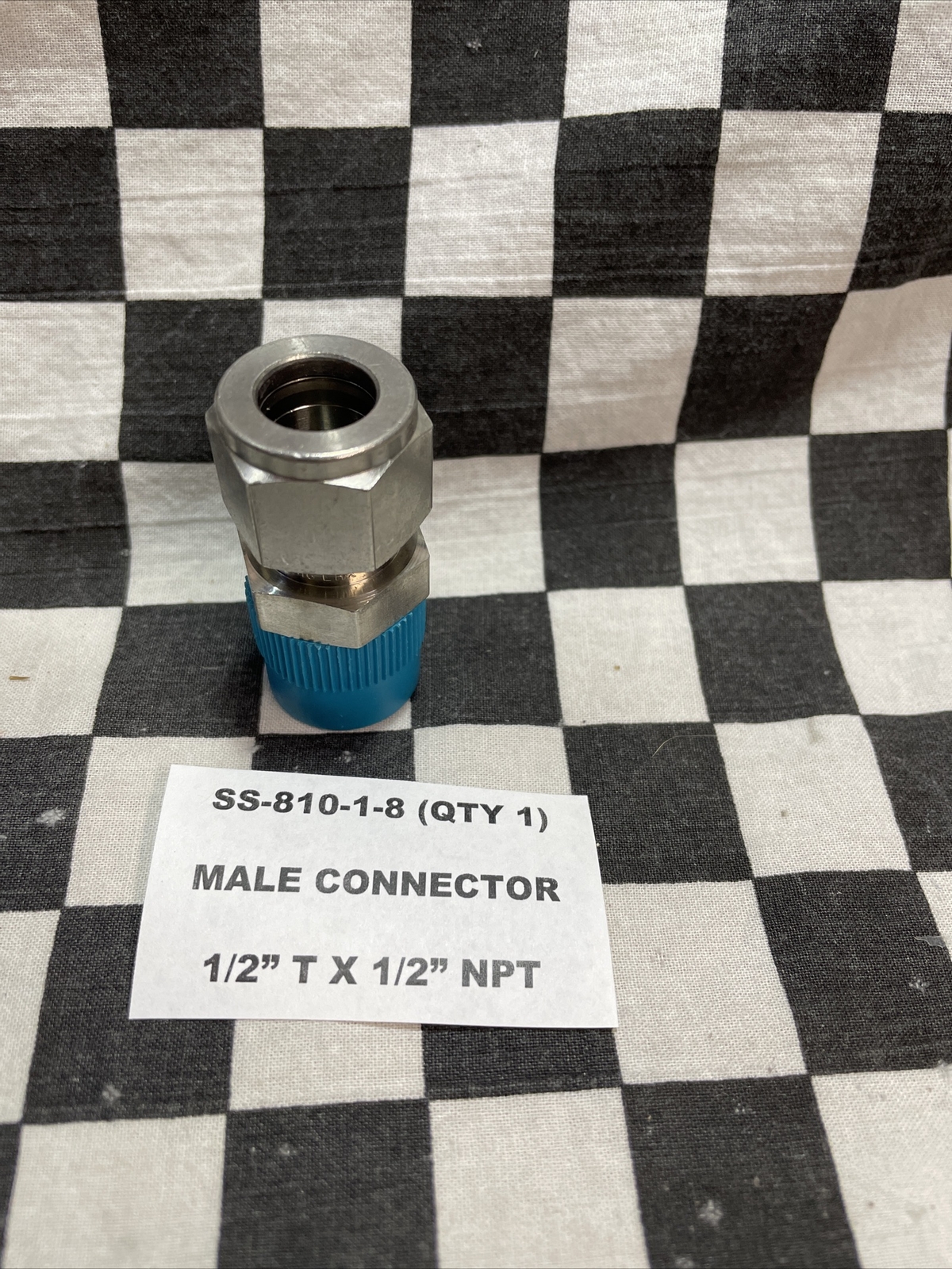 SWAGELOK MALE CONNECTOR, SS-400-1-12, SS-810-1-8, SS-810-1-6, LOT OF 5