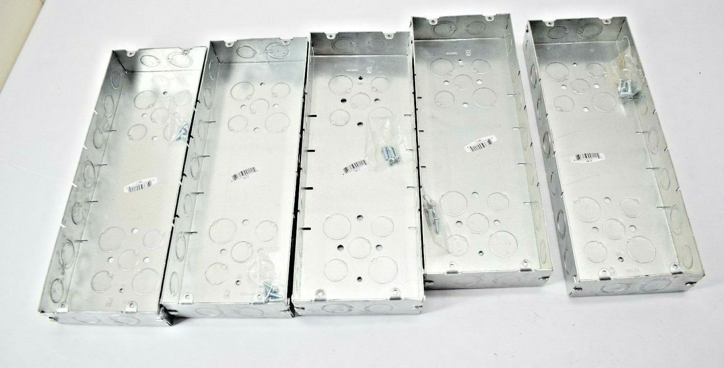 Lot of 5 Orbit SB-5 5 Gang Welded Switch Metal Box 12-1/4″ x 4-9/16″ x 1-5/8″