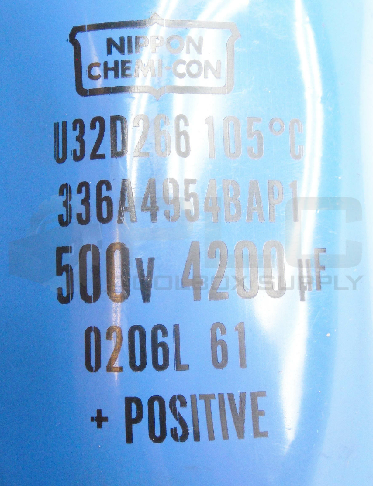 NIPPON CHEMI-CON 336A495ABAP1 CAPACITOR 500V 4200UF POSITIVE