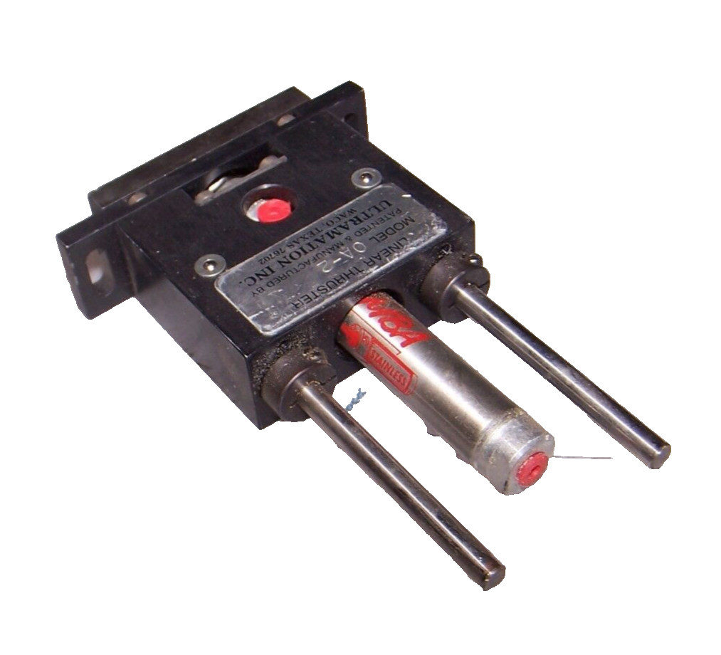 NEW ULTRAMATION LINEAR THRUSTER TWO SHAFT .56″ BORE X 2″ STROKE OA-2