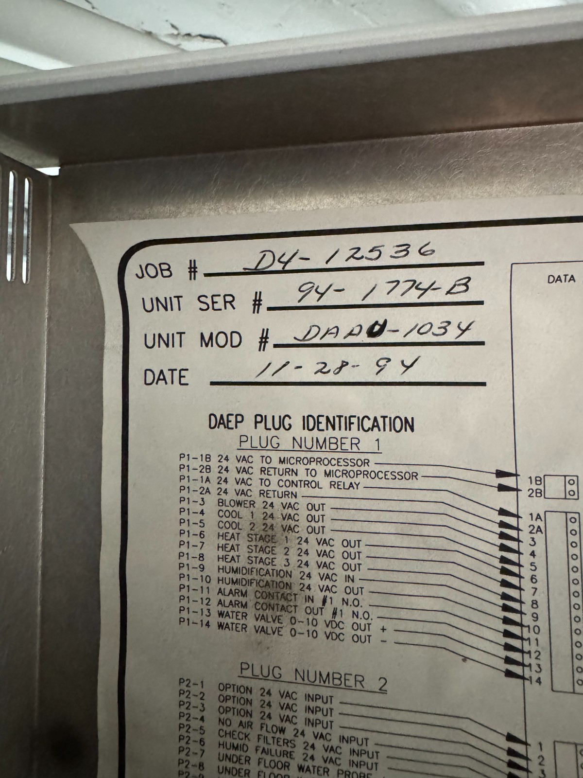 Data Aire Inc. DA Alarm Processor Control Interface DAPU-103