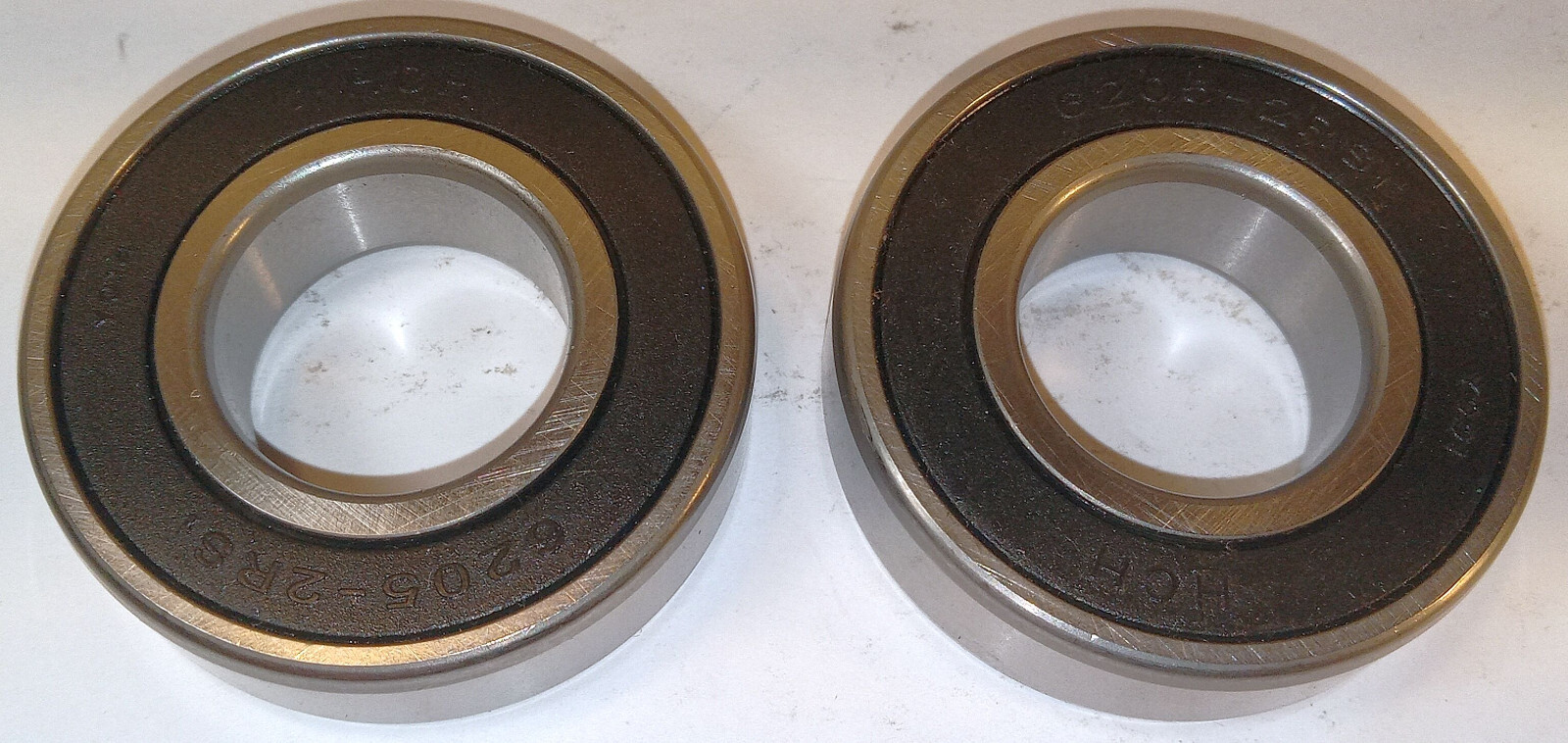 2 NEW UNBRANDED 6205RS RADIAL DEEP GROOVE BALL BEARINGS NNB ***MAKE OFFER***