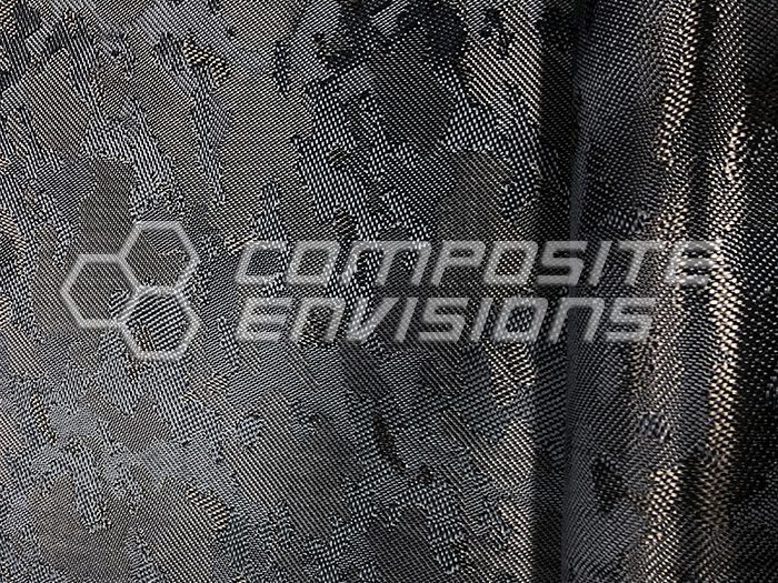 Camouflage Carbon Fiber/Black Aramid Hybrid 3k/1500d 50″/127cm 6oz/203gsm