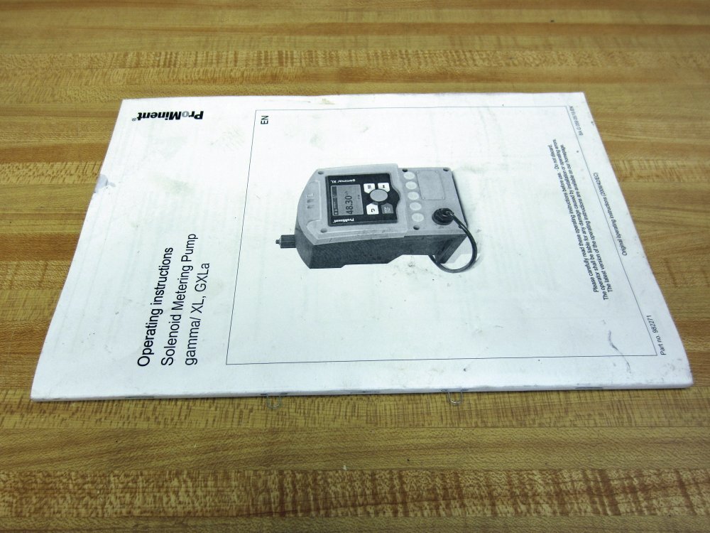 ProMinent 982271 Solenoid Metering Pump Operating Instructions
