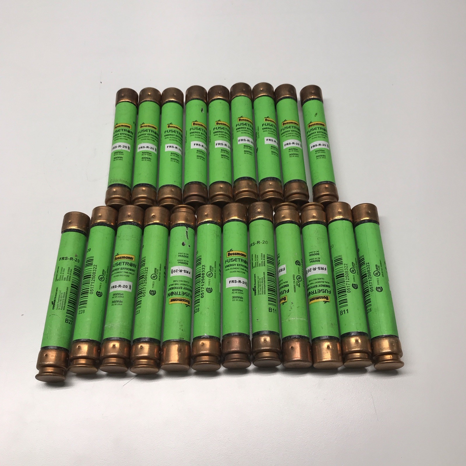 BUSSMANN FRS-R-20 Fuse 40A 600V RK5 (Lot of 22)