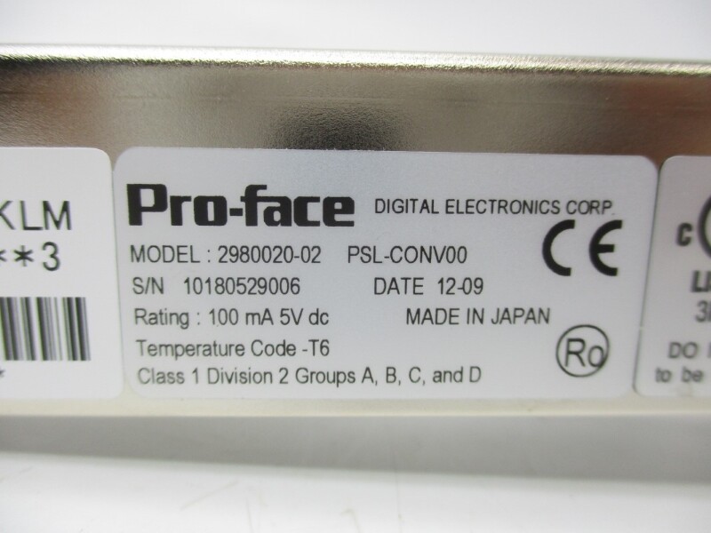 PRO FACE PSL-CONV00 2980020-02 NSMP