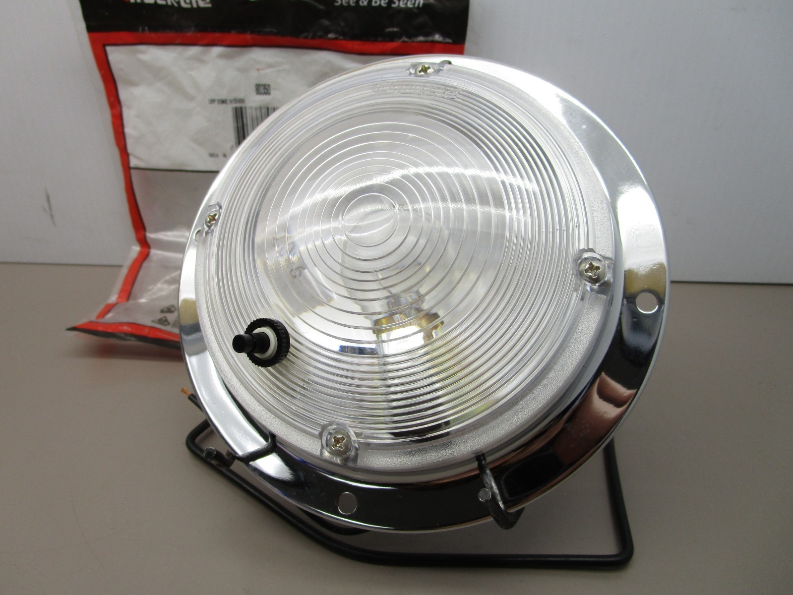 Truck-Lite 80350 Clear Dome / Map 5″ 4-Hole W/ Switch