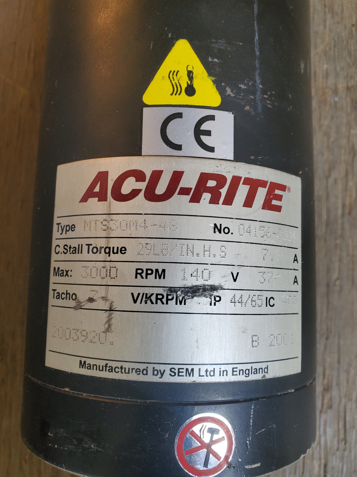 ACU-RIDE DC SERVO MOTOR MTS30M4-48