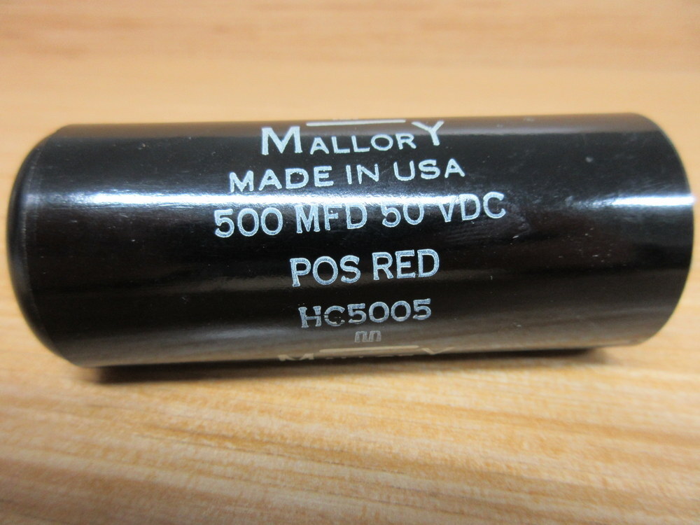 Mallory HC5005 Cornell Dubilier 500MFD Capacitor 50VDC