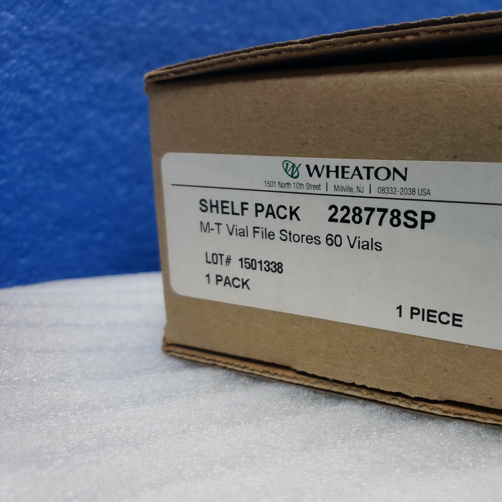 WHEATON 228778SP Vial File Case,Holds 60 Vials | Shelf Pack 228778 1 Per Pack