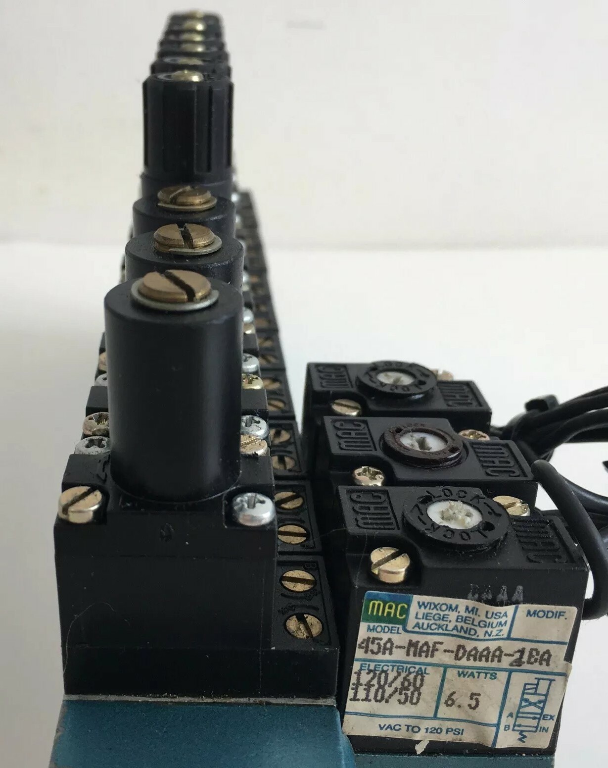MAC *Rack Of 11* 45A-MAF-DAAA-1BA Solenoid Valve Block 6.5 Watts + *Warranty*