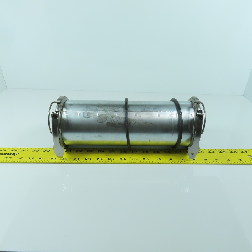 4″ Quick Clamp Rolled Edge Galvanized Steel Duct Pipe Coupling 11-3/4″ OAL