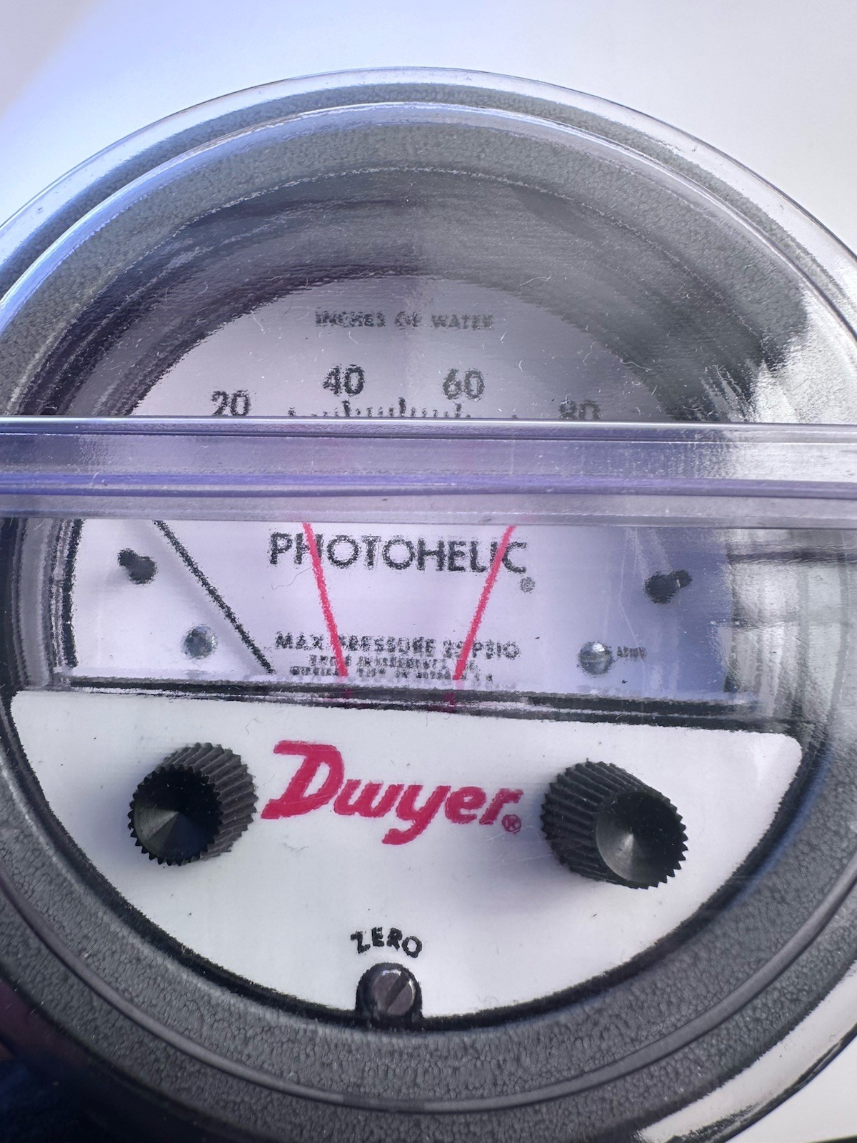Dwyer 3100 PHOTOHELIC PRESSURE SWITCH/GAGE RANGE:0″-100″