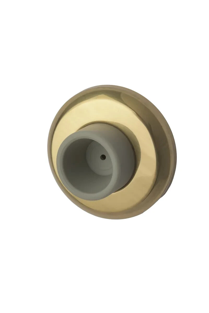 5 pack – ROCKWOOD 409 US3 Concave Door Stop Wall Mount Bright Brass #10 READ ზ