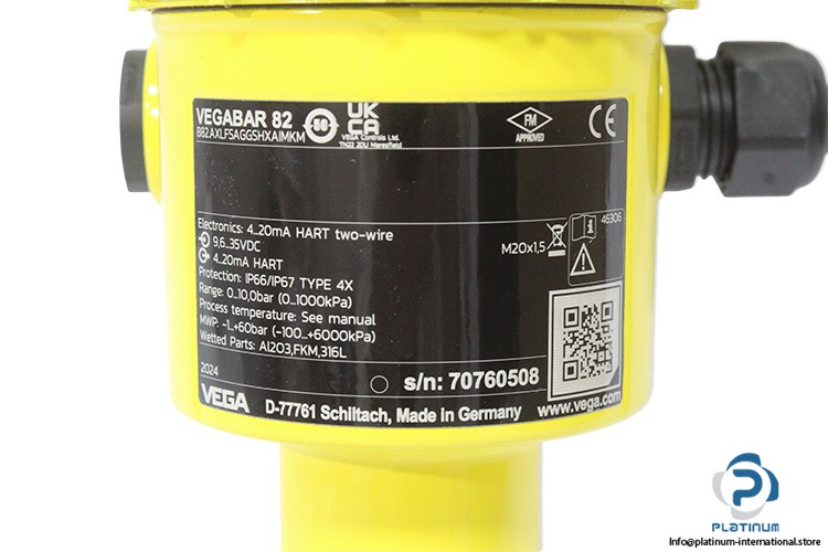 VEGA B82.AXLFSAGGSHXAIMKM Pressure transmitter_4500033582/3301396 / 2_0- 10 bar