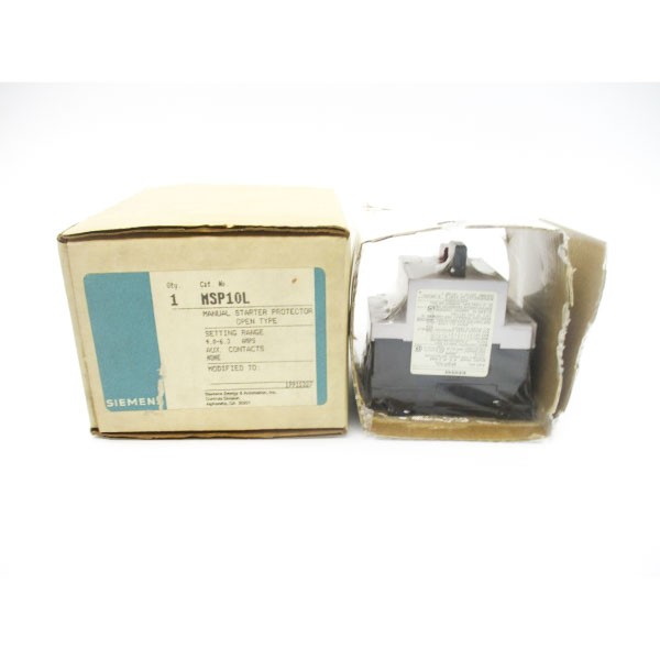 SIEMENS MSP10L 600V 4.0-6.3A NSMP