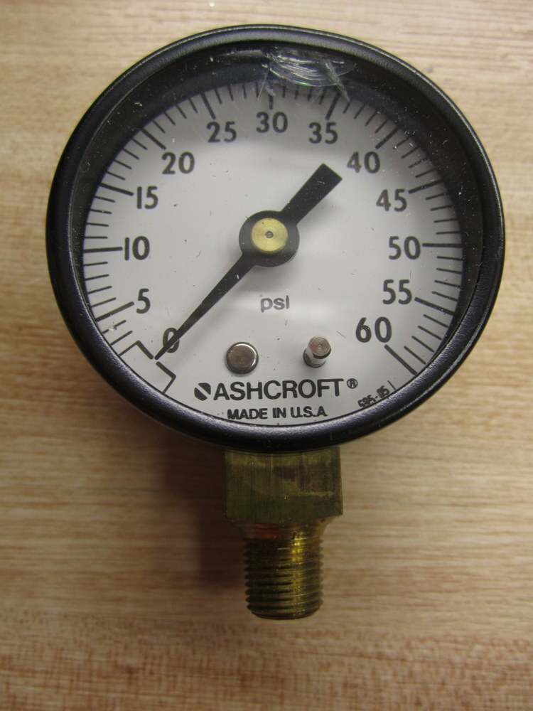 Ashcroft 20W1005-H-01L-XRG-60 Pressure Gauge 20W1005-H-01L Chipped Glass