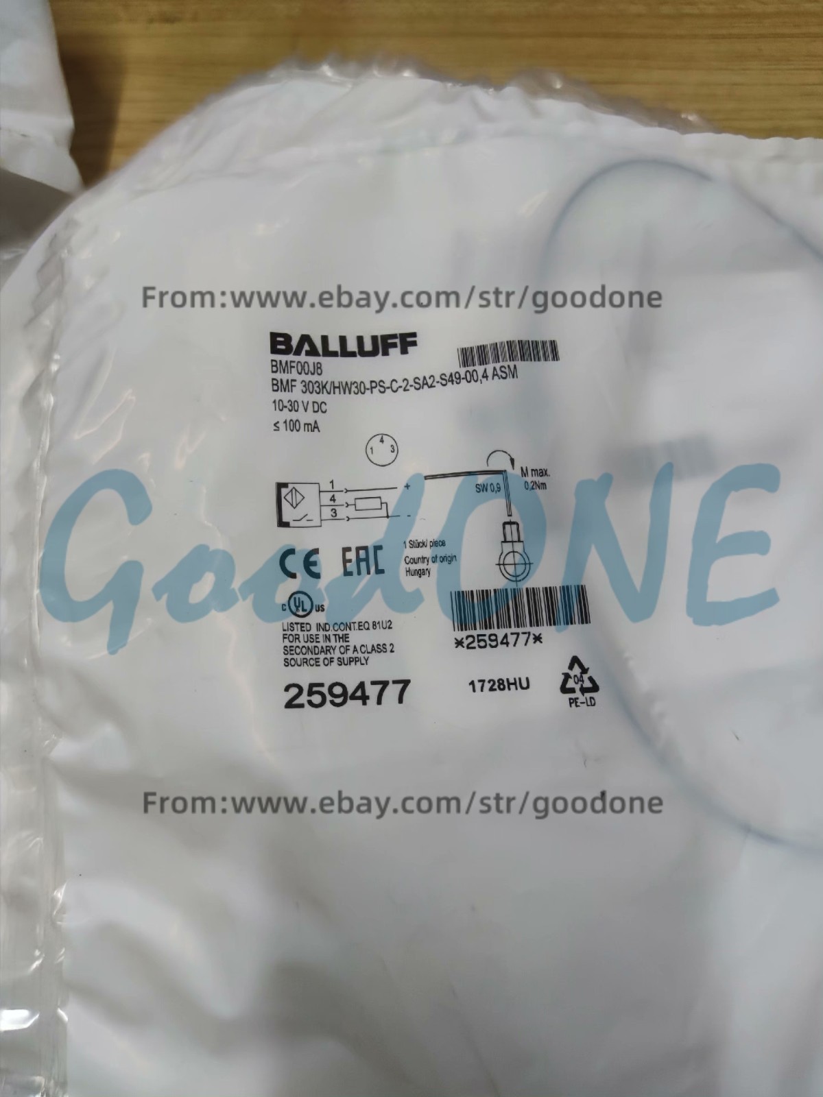 1PC NEW FOR Balluff Sensor BMF00J8 BMF 303K/HW30-PS-C-2-SA2-S49-00,4ASM