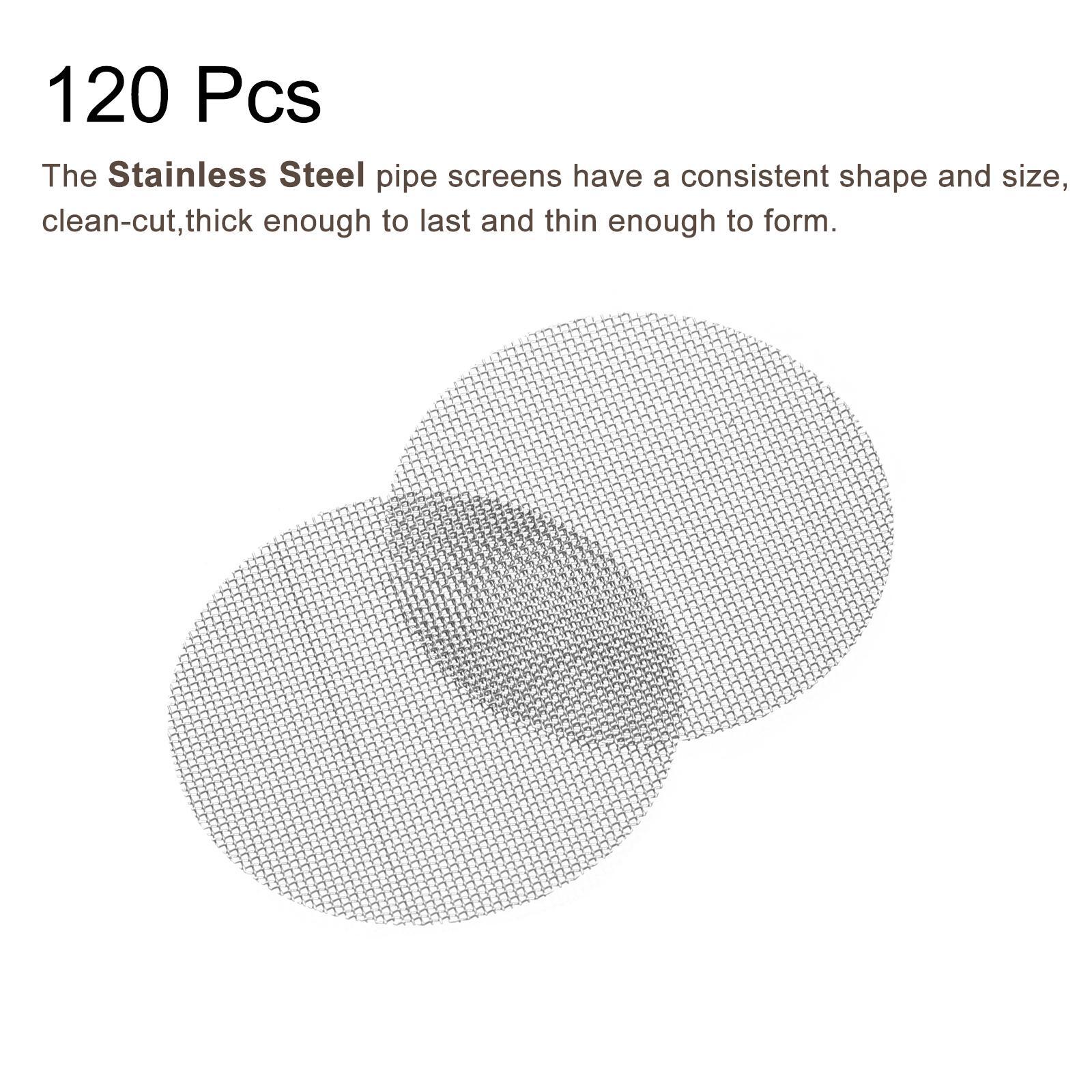 120Pcs Pipe Screen Stainless Steel Screen 1 Inch 25.4mm Dia for Pipe Filter