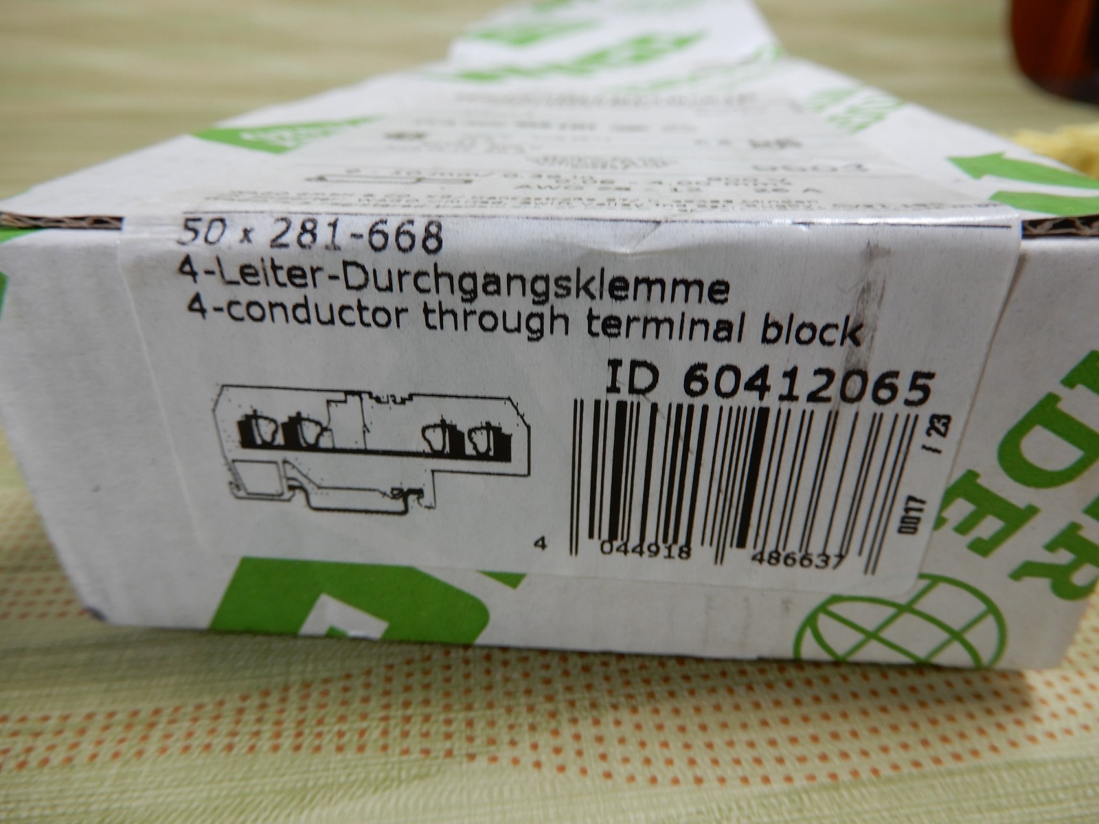 Wago XCFR2 600V Terminal Blocks 281-668 Qty 48 NOS BX