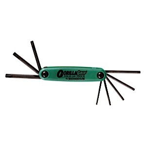 Bondhus Set 7 Tamper Resistant Tip GorillaGrip Fold-Up Tools TR7-TR25 (12636)