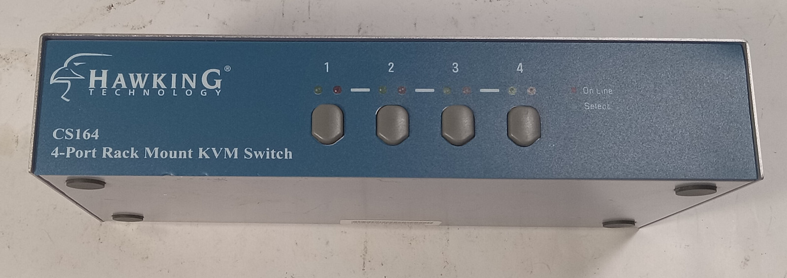 1 USED HAWKING TECHNOLOGY CS164 4 PORT RACK MOUNT KVM SWITCH ***MAKE OFFER***