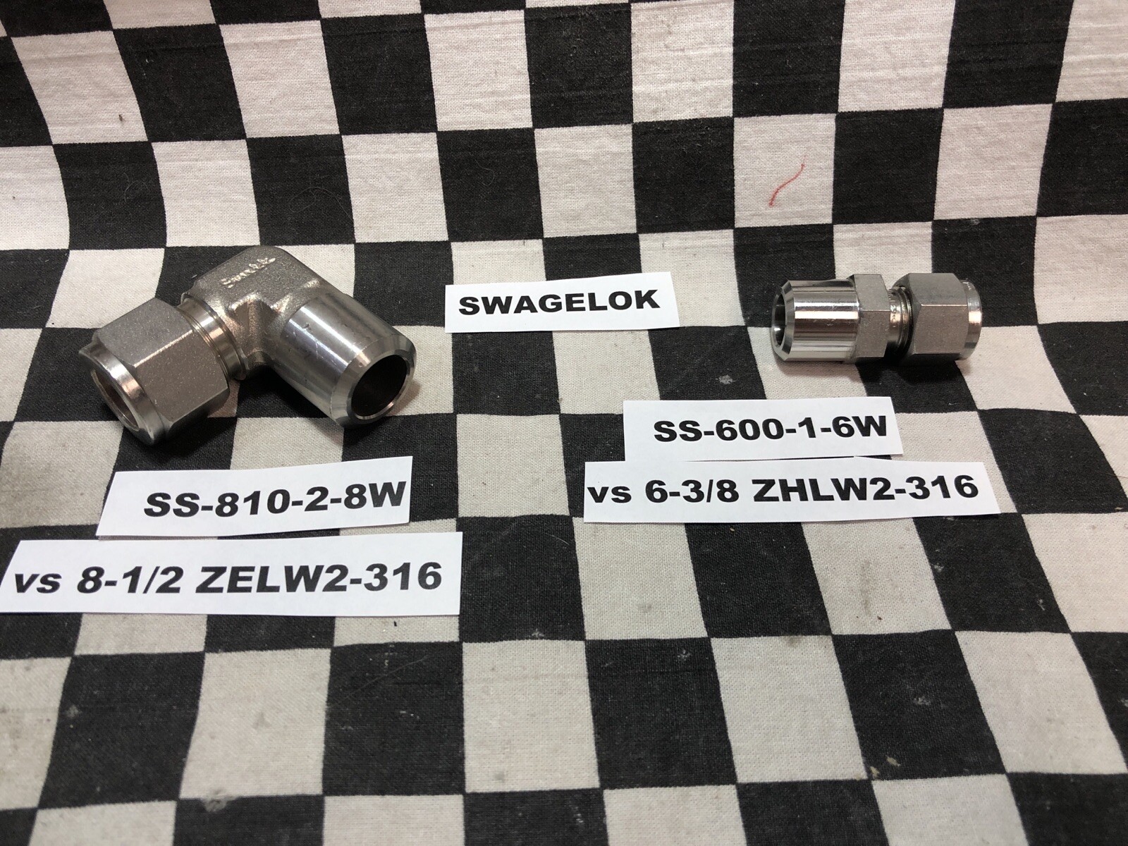 SWAGELOK SOCKET WELD, SS-600-1-6W & SS-810-2-8W, SHIPSAMEDAY #Y26