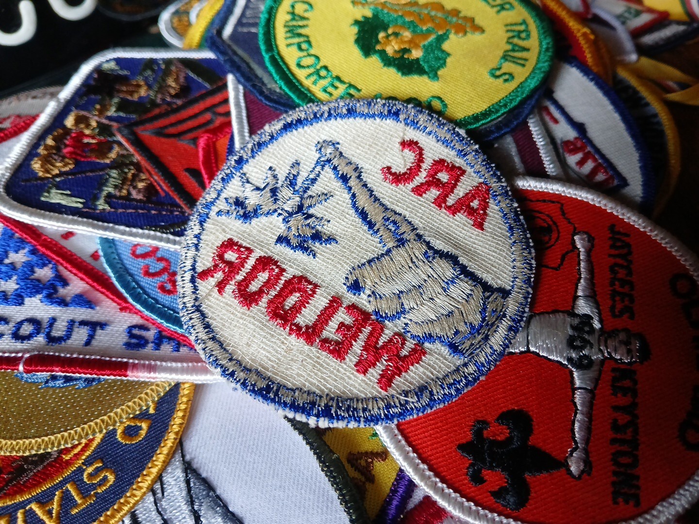 Vintage Unused Embroidered ARC WELDOR Patches Hat Cap Uniform Employee