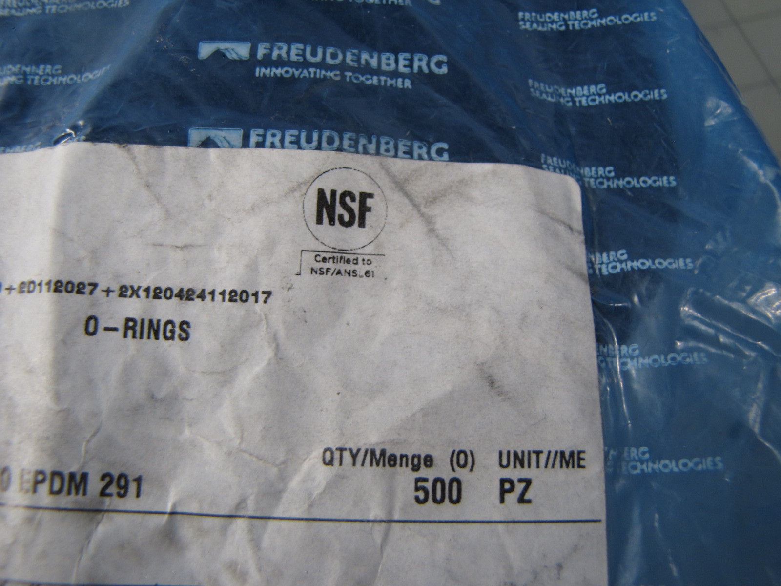 500-pcs Freudenberg 70 EPDM O-Rings 82.22mm x 2.620mm 0049009043 NEW
