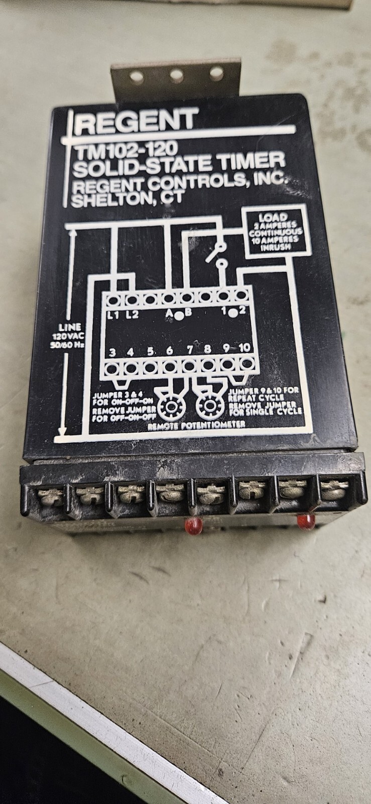 Regent TM102-120 Solid State Repeat Cycle Timer Cracked Housing