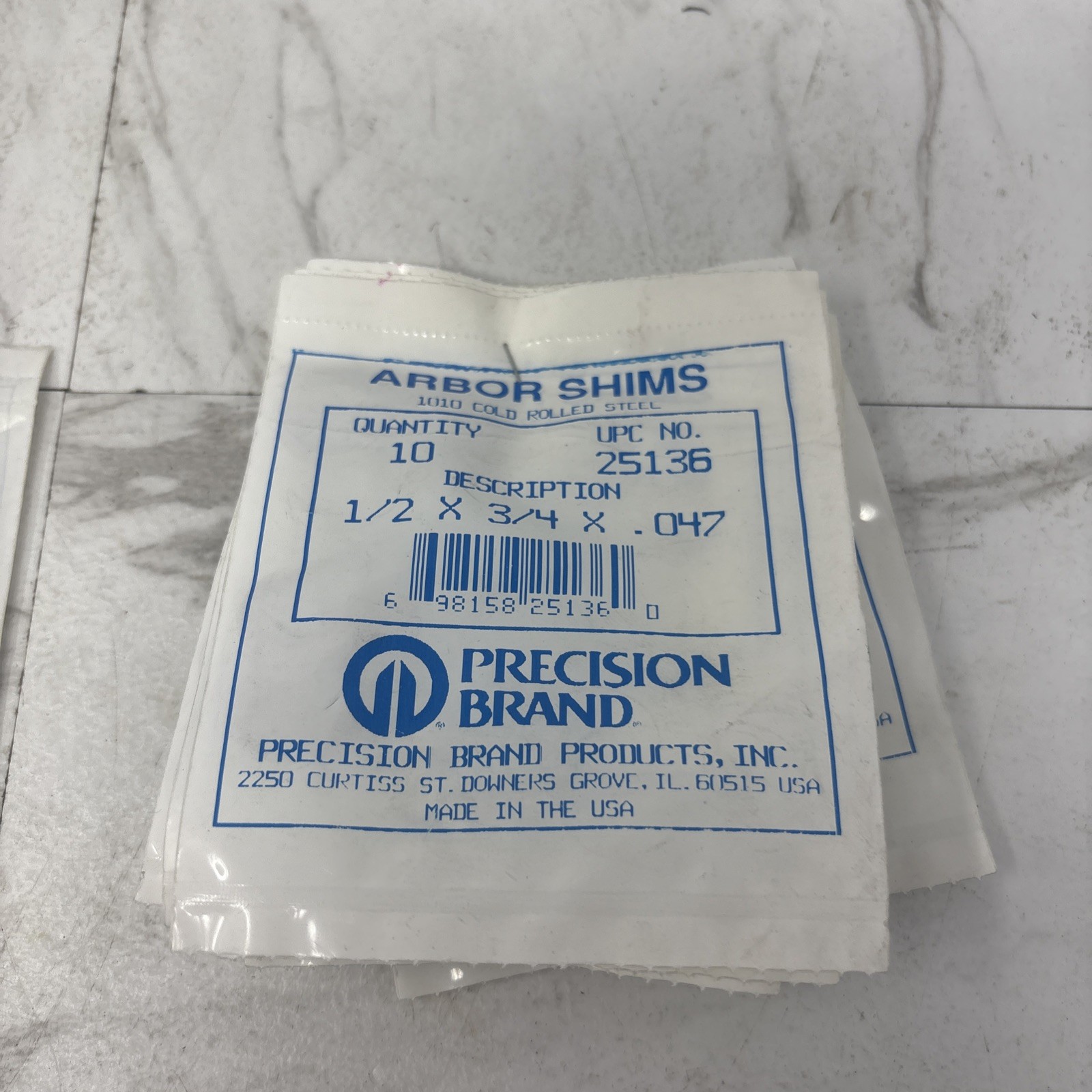 Arbor Shims Low Carbon Steel 25136 (10) Packs of 10