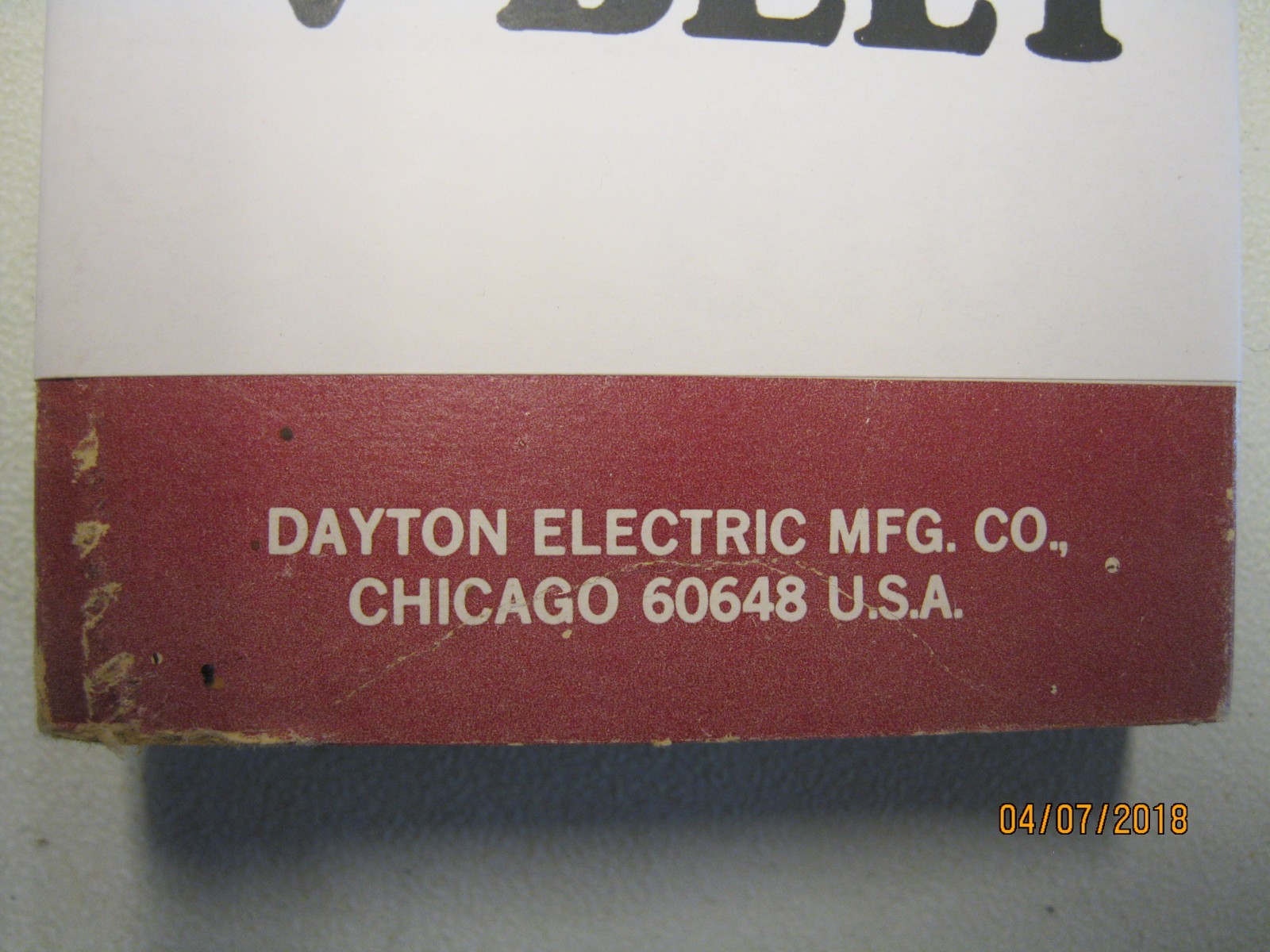 3L600 DEMCO V BELT