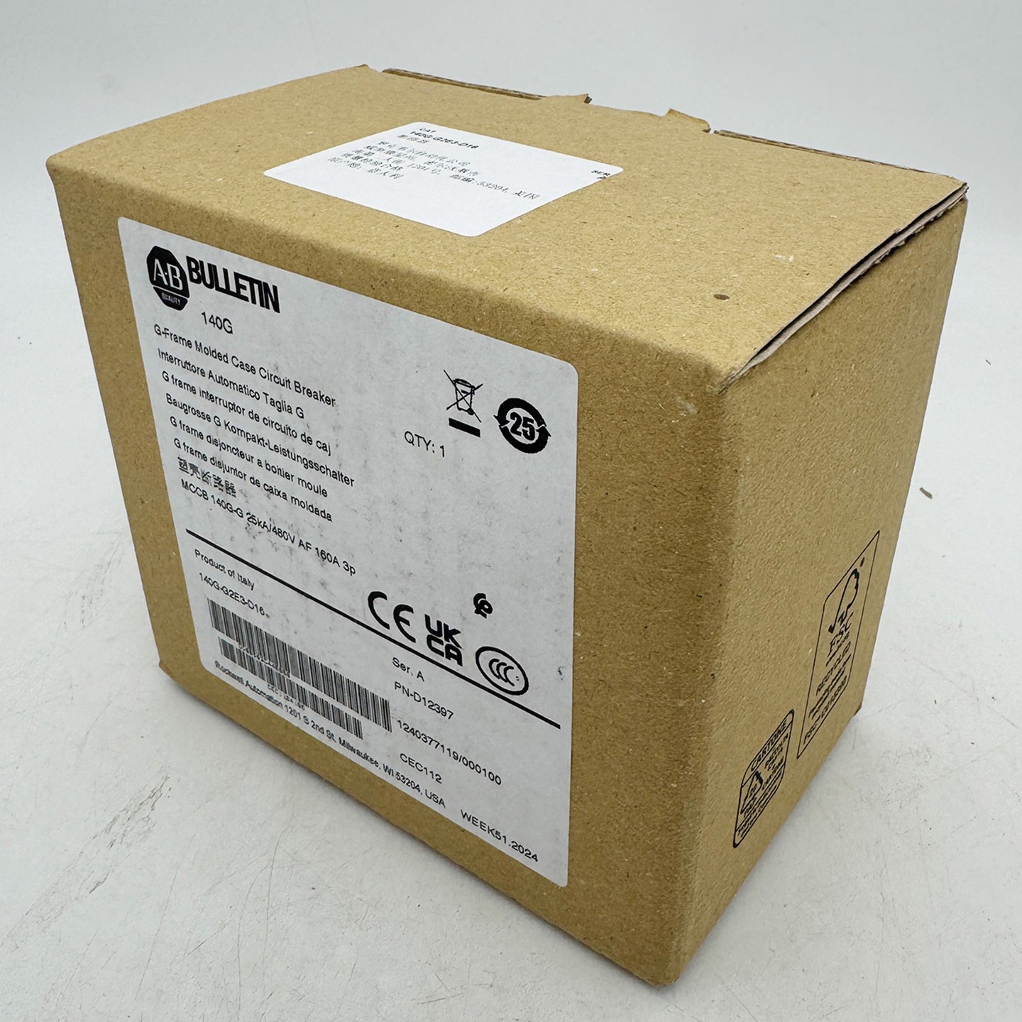 140G-G2E3-D16 140G 125A Frame Molded Case Ckt-Bkr New Original 140GG2E3D16