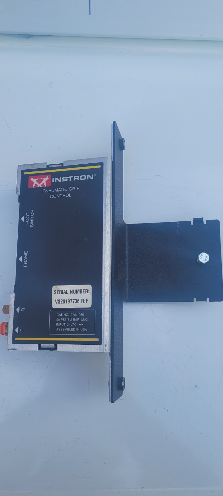 INSTRON PNEUMATIC GRIP CONTROL MODULE 2701-065 | 90 PSI | 24VAC