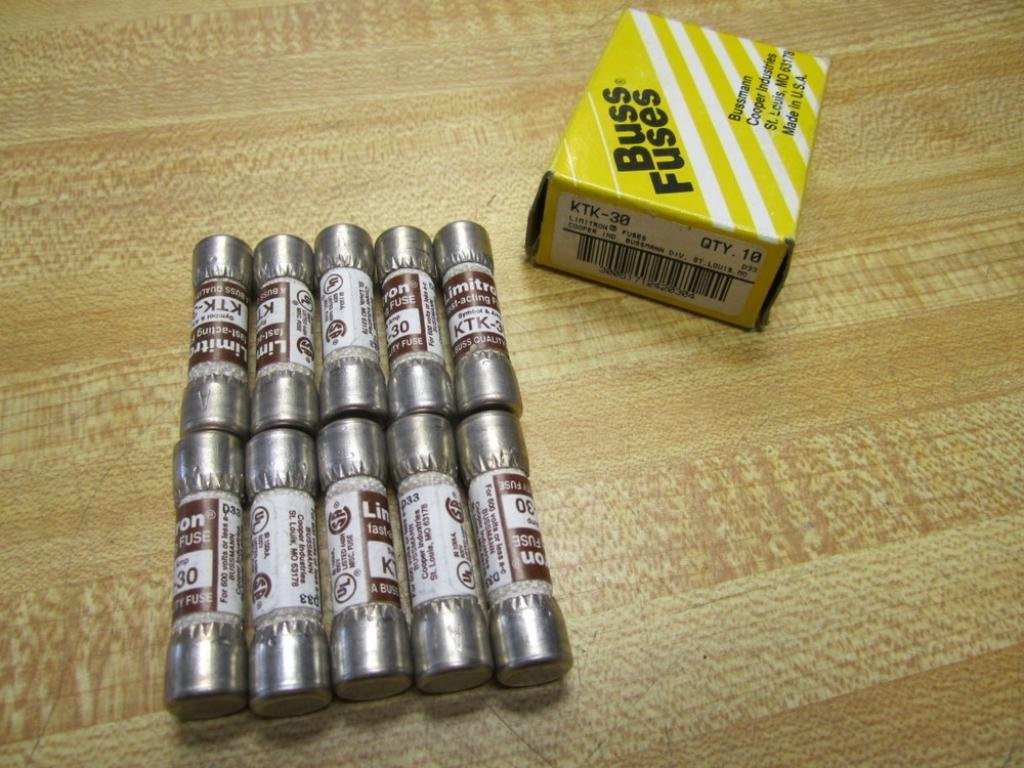 Bussmann KTK-30 Limitron KTK30 Fuse Cooper (Pack of 10)