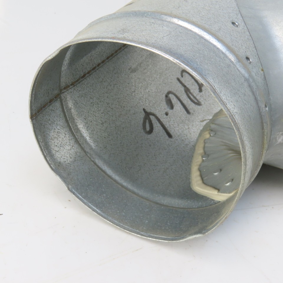 Size 6 Galvanized Steel 24 Gauge Tee Connector Spiral Duct Fitting 5-7/8″ OD