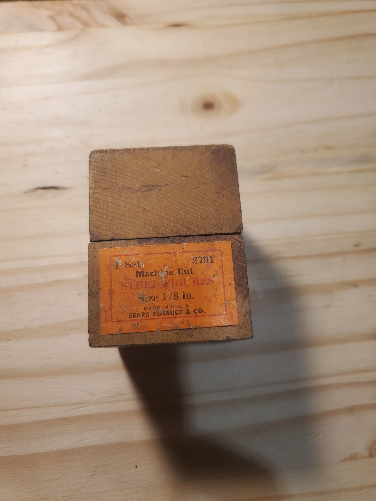 Sears Roebuck 37912 Machine Cut STEEL Number Punch Set Size 1/8 In.